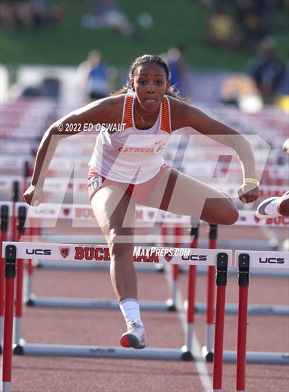 Thumbnail 2 in CIF State Track and Field Championship (Girls 100 Meter Hurdles) photogallery.