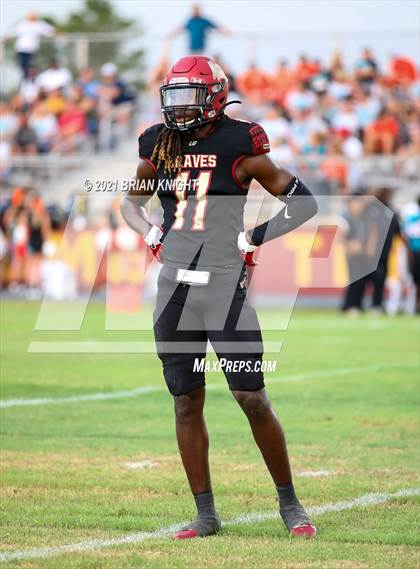 Thumbnail 2 in Plant City Raiders vs. Lake Gibson Braves (Kickoff Classic) photogallery.