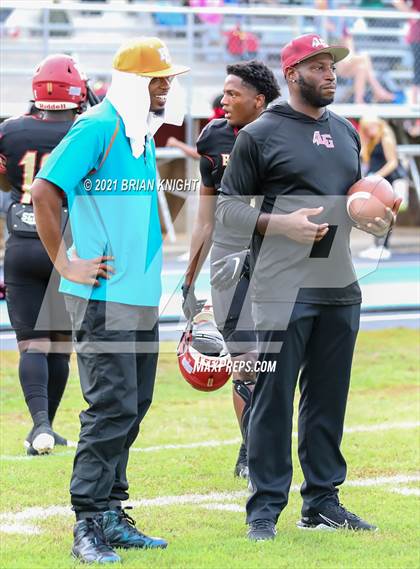 Thumbnail 3 in Plant City Raiders vs. Lake Gibson Braves (Kickoff Classic) photogallery.