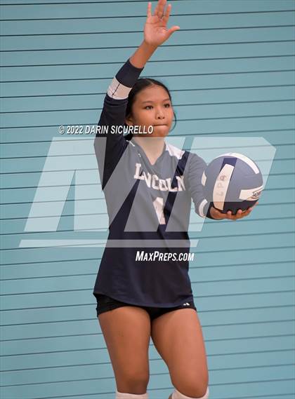Thumbnail 3 in Lincoln Prep vs Bourgade Catholic (Epic Tourneys Volleyball Invite) photogallery.
