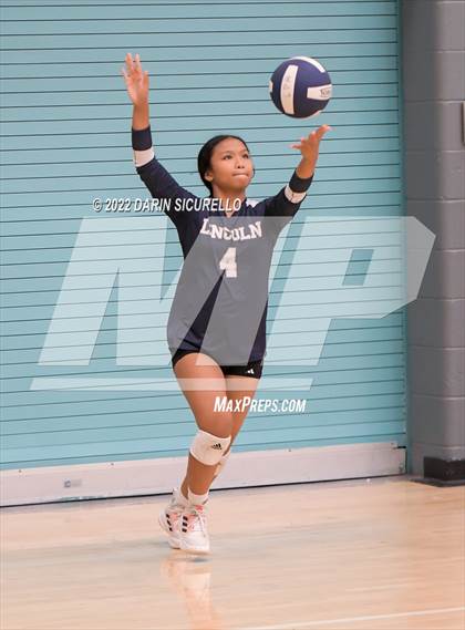 Thumbnail 1 in Lincoln Prep vs Bourgade Catholic (Epic Tourneys Volleyball Invite) photogallery.