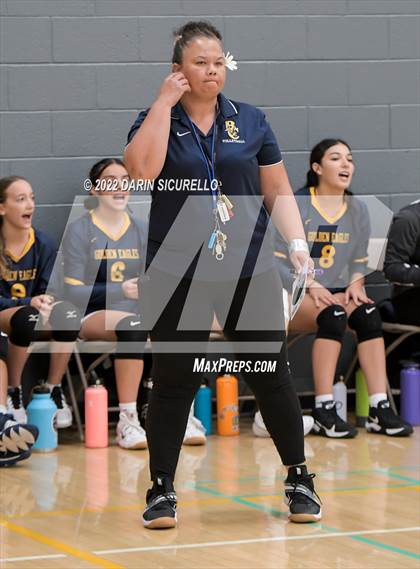 Thumbnail 1 in Lincoln Prep vs Bourgade Catholic (Epic Tourneys Volleyball Invite) photogallery.