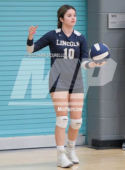 Thumbnail 2 in Lincoln Prep vs Bourgade Catholic (Epic Tourneys Volleyball Invite) photogallery.