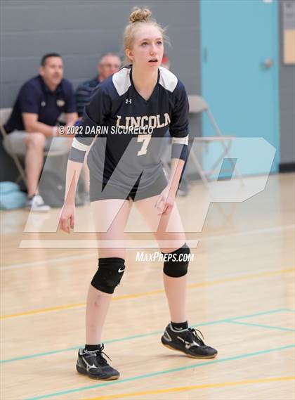 Thumbnail 1 in Lincoln Prep vs Bourgade Catholic (Epic Tourneys Volleyball Invite) photogallery.
