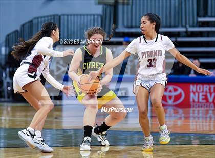 Thumbnail 2 in Pyramid Lake vs. Eureka (NIAA 1A State Championship) photogallery.