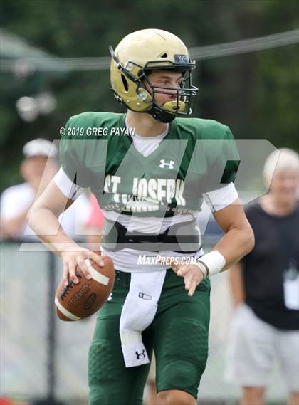 Thumbnail 2 in Pope John XXIII vs. St. Joseph Regional (Scrimmage) photogallery.