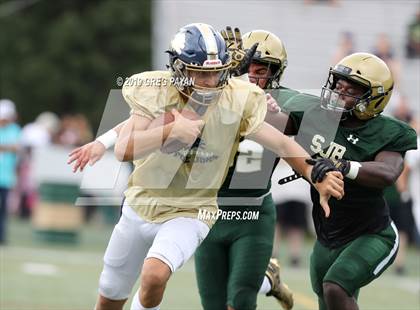 Thumbnail 3 in Pope John XXIII vs. St. Joseph Regional (Scrimmage) photogallery.