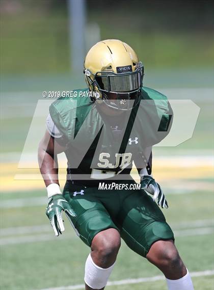 Thumbnail 1 in Pope John XXIII vs. St. Joseph Regional (Scrimmage) photogallery.