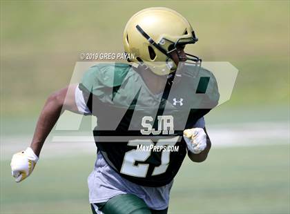 Thumbnail 2 in Pope John XXIII vs. St. Joseph Regional (Scrimmage) photogallery.