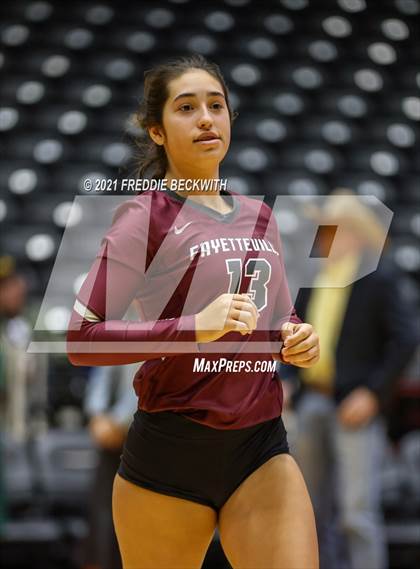 Thumbnail 1 in Blum vs. Fayetteville (UIL Volleyball 1A Finals) photogallery.
