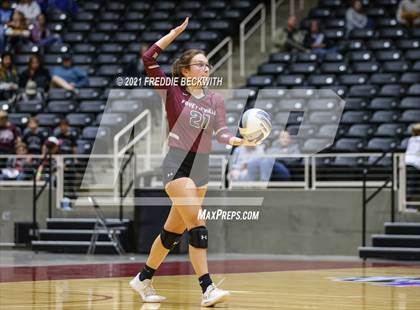 Thumbnail 1 in Blum vs. Fayetteville (UIL Volleyball 1A Finals) photogallery.