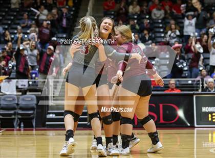 Thumbnail 3 in Blum vs. Fayetteville (UIL Volleyball 1A Finals) photogallery.