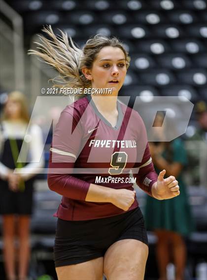 Thumbnail 1 in Blum vs. Fayetteville (UIL Volleyball 1A Finals) photogallery.