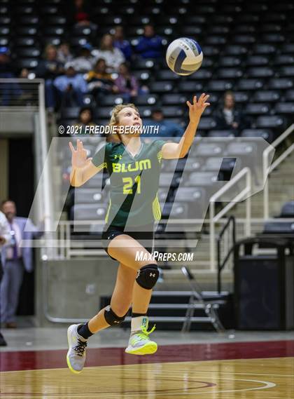 Thumbnail 2 in Blum vs. Fayetteville (UIL Volleyball 1A Finals) photogallery.