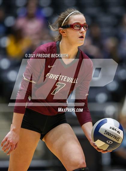 Thumbnail 2 in Blum vs. Fayetteville (UIL Volleyball 1A Finals) photogallery.