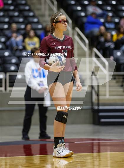 Thumbnail 2 in Blum vs. Fayetteville (UIL Volleyball 1A Finals) photogallery.