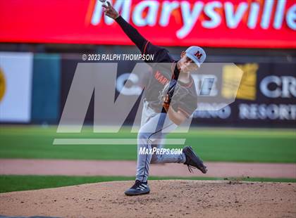 Thumbnail 1 in Marysville vs. Bradshaw Christian (@ Sutter Health Park) photogallery.
