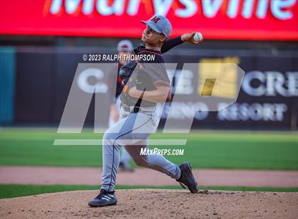 Thumbnail 2 in Marysville vs. Bradshaw Christian (@ Sutter Health Park) photogallery.