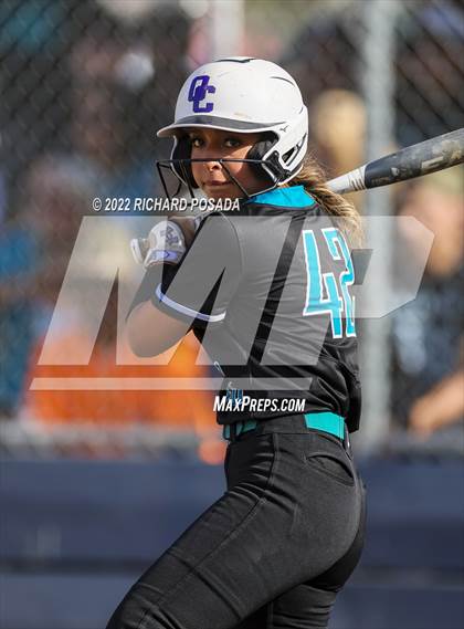 Thumbnail 1 in Orange Cove @ Monache (CIF SoCal DIV IV Softball Championships) photogallery.