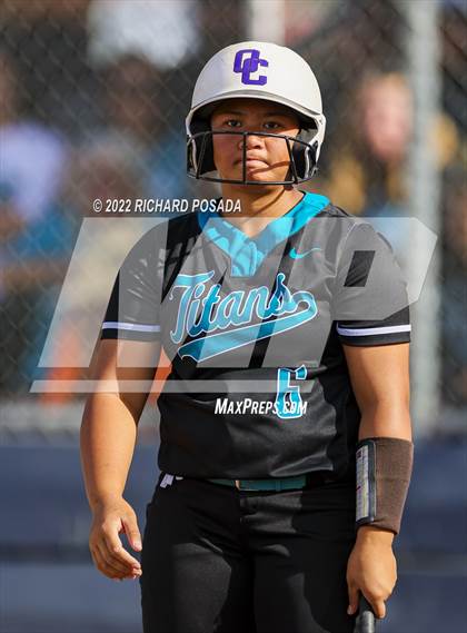 Thumbnail 2 in Orange Cove @ Monache (CIF SoCal DIV IV Softball Championships) photogallery.