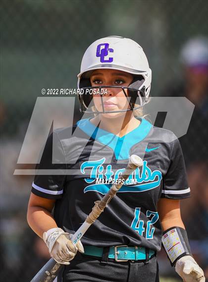 Thumbnail 3 in Orange Cove @ Monache (CIF SoCal DIV IV Softball Championships) photogallery.