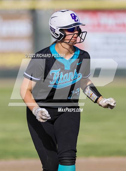 Thumbnail 2 in Orange Cove @ Monache (CIF SoCal DIV IV Softball Championships) photogallery.