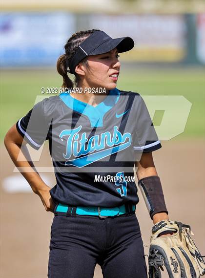 Thumbnail 1 in Orange Cove @ Monache (CIF SoCal DIV IV Softball Championships) photogallery.
