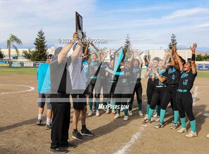 Thumbnail 1 in Orange Cove @ Monache (CIF SoCal DIV IV Softball Championships) photogallery.