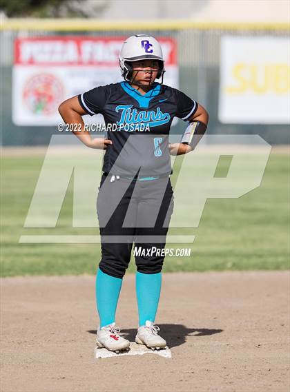Thumbnail 1 in Orange Cove @ Monache (CIF SoCal DIV IV Softball Championships) photogallery.
