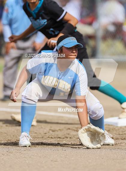 Thumbnail 1 in Orange Cove @ Monache (CIF SoCal DIV IV Softball Championships) photogallery.