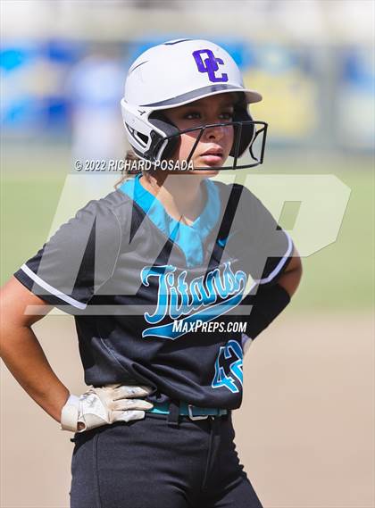 Thumbnail 1 in Orange Cove @ Monache (CIF SoCal DIV IV Softball Championships) photogallery.