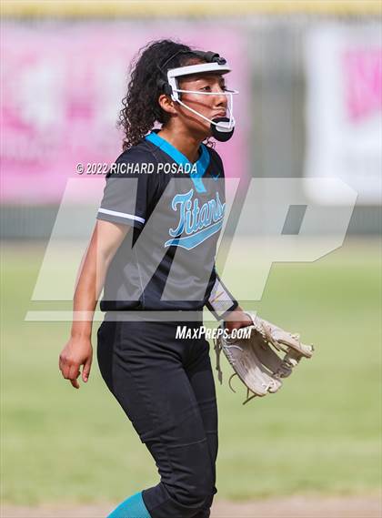 Thumbnail 1 in Orange Cove @ Monache (CIF SoCal DIV IV Softball Championships) photogallery.