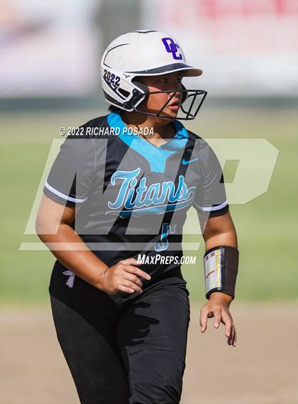 Thumbnail 2 in Orange Cove @ Monache (CIF SoCal DIV IV Softball Championships) photogallery.