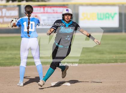 Thumbnail 1 in Orange Cove @ Monache (CIF SoCal DIV IV Softball Championships) photogallery.