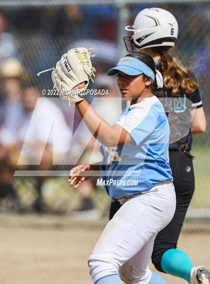 Thumbnail 3 in Orange Cove @ Monache (CIF SoCal DIV IV Softball Championships) photogallery.