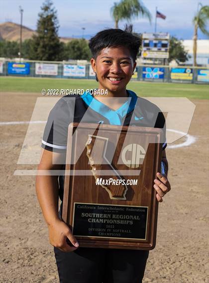 Thumbnail 2 in Orange Cove @ Monache (CIF SoCal DIV IV Softball Championships) photogallery.