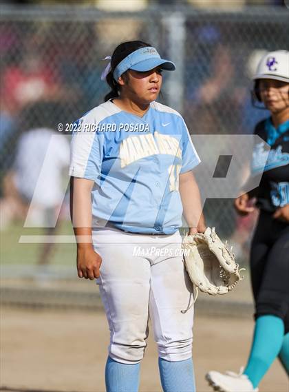 Thumbnail 3 in Orange Cove @ Monache (CIF SoCal DIV IV Softball Championships) photogallery.
