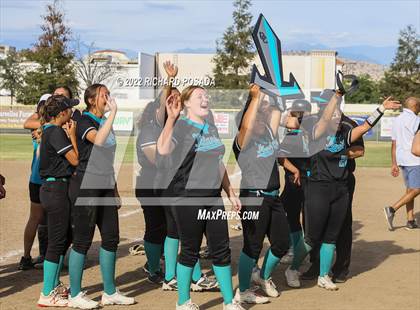 Thumbnail 3 in Orange Cove @ Monache (CIF SoCal DIV IV Softball Championships) photogallery.