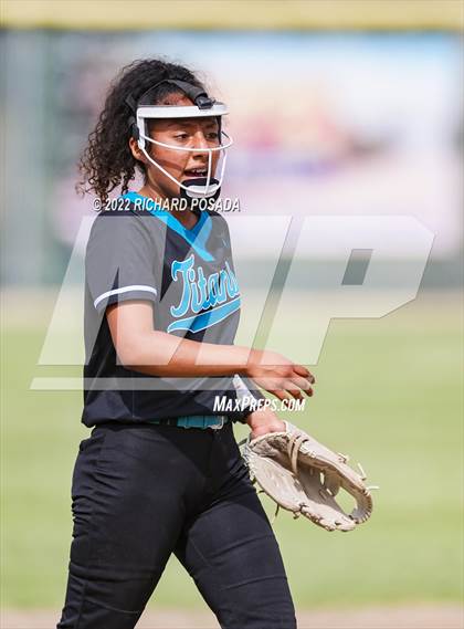 Thumbnail 2 in Orange Cove @ Monache (CIF SoCal DIV IV Softball Championships) photogallery.