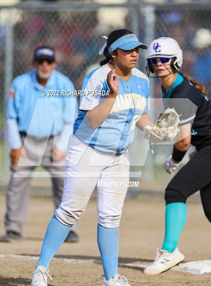Thumbnail 1 in Orange Cove @ Monache (CIF SoCal DIV IV Softball Championships) photogallery.