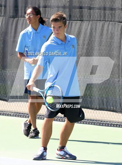 Thumbnail 3 in Bay Valley Athletic League Tennis Championship photogallery.