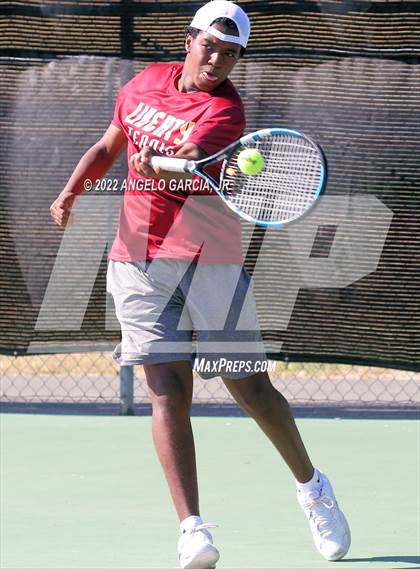 Thumbnail 2 in Bay Valley Athletic League Tennis Championship photogallery.