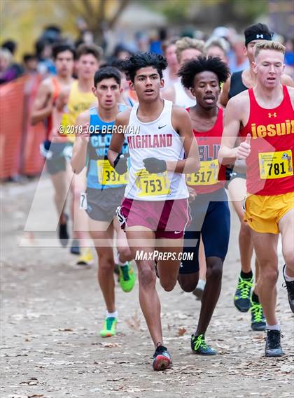 Thumbnail 2 in CIF State Cross Country Championships (Boys D1 Race) photogallery.
