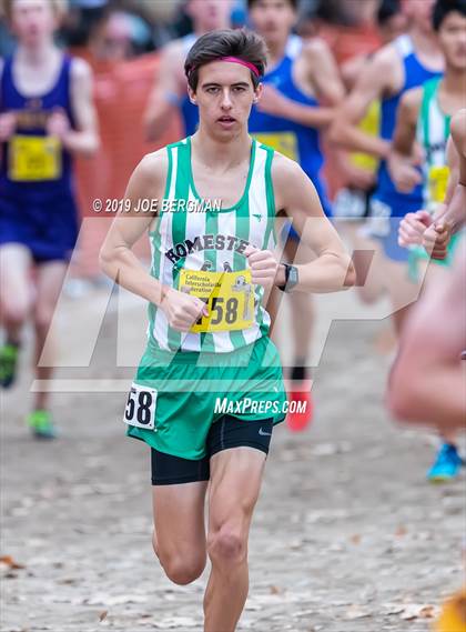 Thumbnail 1 in CIF State Cross Country Championships (Boys D1 Race) photogallery.