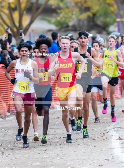 Thumbnail 1 in CIF State Cross Country Championships (Boys D1 Race) photogallery.