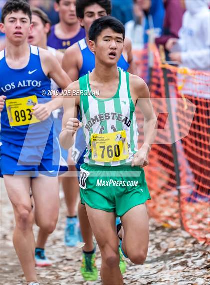 Thumbnail 2 in CIF State Cross Country Championships (Boys D1 Race) photogallery.