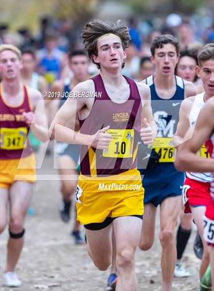 Thumbnail 1 in CIF State Cross Country Championships (Boys D1 Race) photogallery.