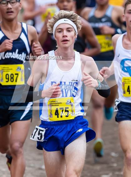 Thumbnail 1 in CIF State Cross Country Championships (Boys D1 Race) photogallery.
