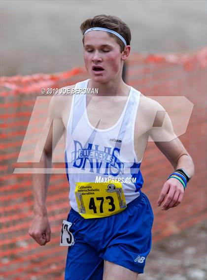 Thumbnail 1 in CIF State Cross Country Championships (Boys D1 Race) photogallery.