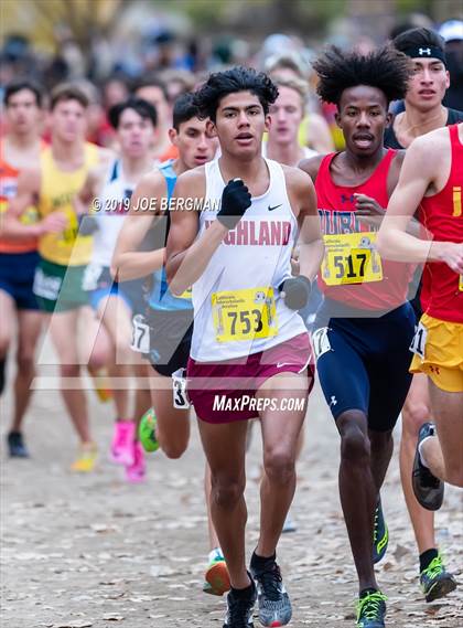 Thumbnail 1 in CIF State Cross Country Championships (Boys D1 Race) photogallery.